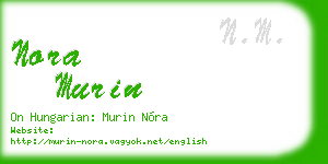 nora murin business card
