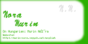 nora murin business card